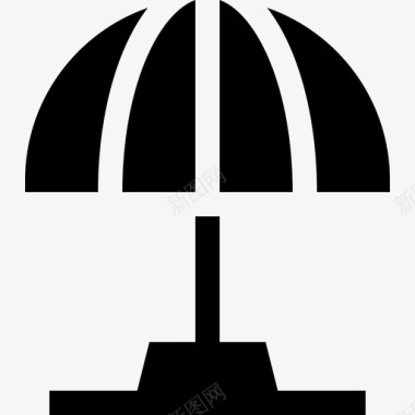 遮阳伞夏季大减价填充图标图标