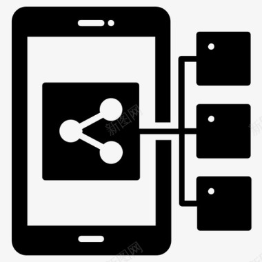 社交网站模板内容共享应用程序通信内容共享图标图标