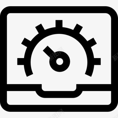 透明度icon笔记本电脑速度表时间7线性图标图标