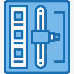 电镀车杆换档杆3号车蓝色图标高清图片