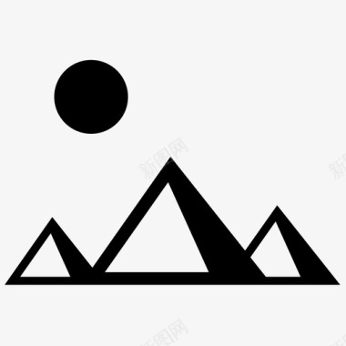 埃及沙漠金字塔图标图标