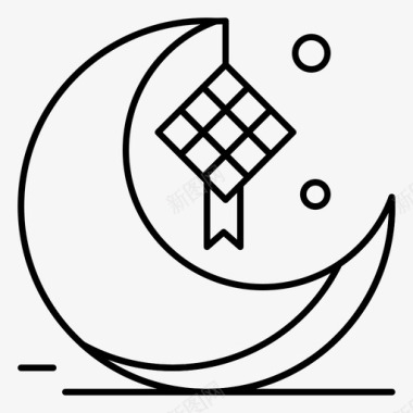 月亮新月装饰图标图标