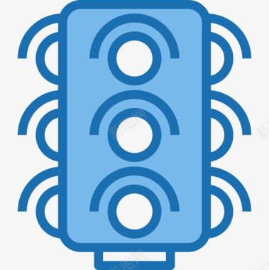 红绿灯路口红绿灯地图8蓝色图标图标