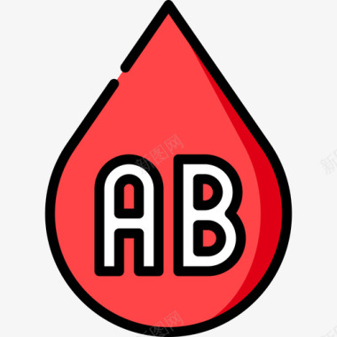 血型献血35线性颜色图标图标