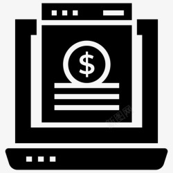 金融网页设计在线金融网站商业网站笔记本电脑图标高清图片