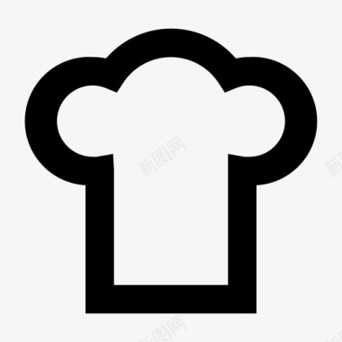 食品和饮料厨师帽厨师复兴图标图标