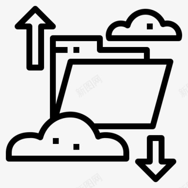 云存储数据互联网图标图标