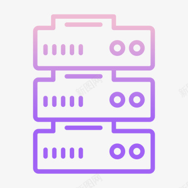 大数据网站大数据网站服务器和托管6轮廓渐变图标图标