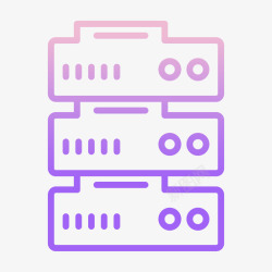 大数据网站大数据网站服务器和托管6轮廓渐变图标高清图片