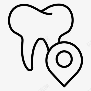 小牙齿地图牙齿牙医图标图标