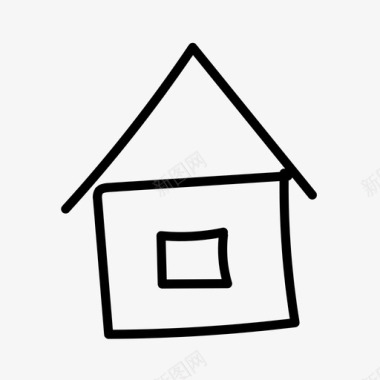 房子房子村庄手绘图标图标