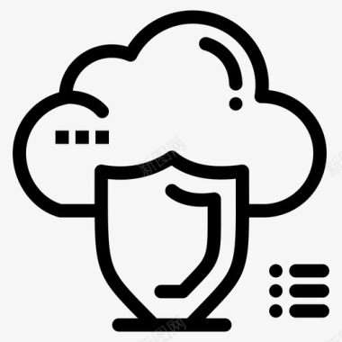 快云防护云保护安全图标图标