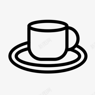 咖啡杯子盘子图标图标
