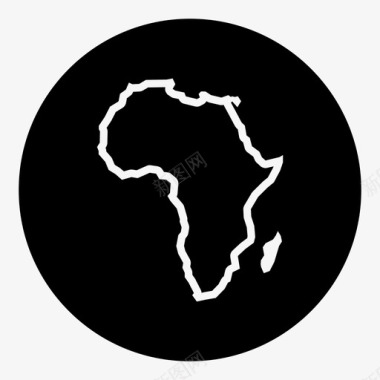 非洲创意地图非洲地图非洲大陆图标图标