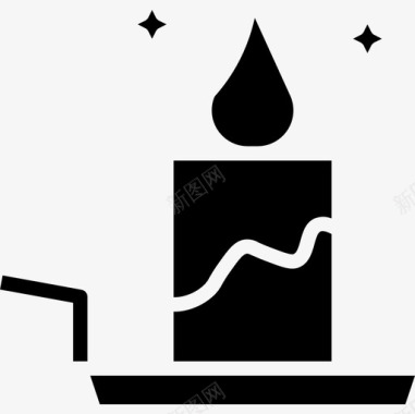 无烟蜡烛蜡烛万圣节127填充图标图标