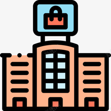 商场会员卡商场城市15号楼线颜色图标图标