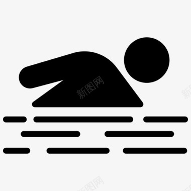 奥林匹克运动会人水上游泳奥林匹克运动会奥运会游泳图标图标
