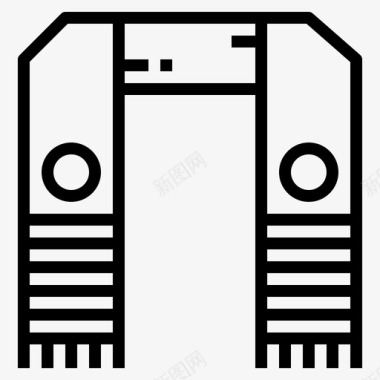 戴着围巾围巾冬季69直纹图标图标