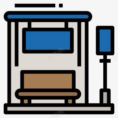 车站的图标公交车站56号楼线颜色图标图标