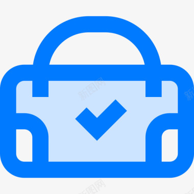 矢量手提箱手提箱潜水23蓝色图标图标