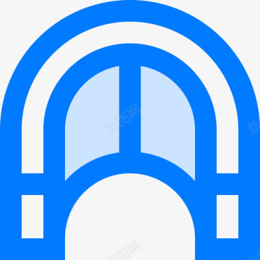 拱门3d4蓝色图标图标