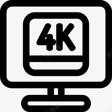 4k电视29线性图标图标