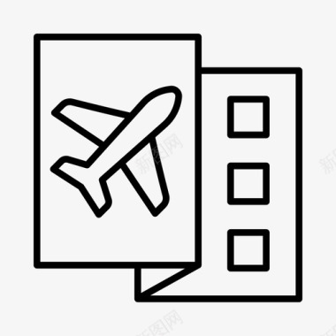 机场飞行计划旅游图标图标
