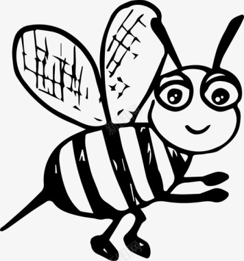 蜜蜂手绘昆虫图标图标