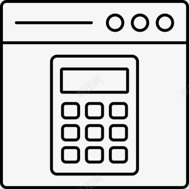 金融网页海报计算器会计浏览器图标图标