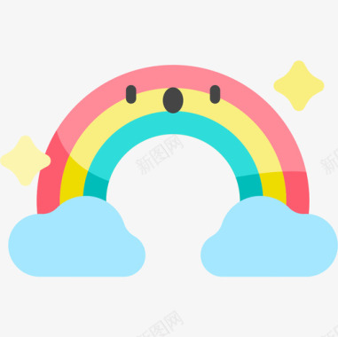 彩虹童话2平坦图标图标
