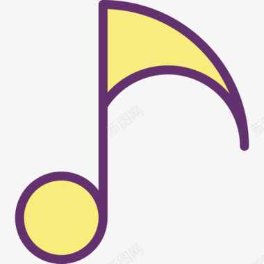 音符音乐111线性彩色图标图标