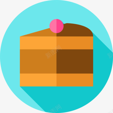 巧克力蛋糕面包房106扁平图标图标