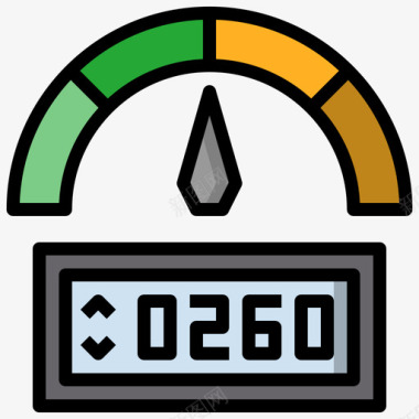 彩色颜色计价器出租车服务13线形颜色图标图标