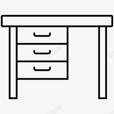 抽屉柜子抽屉书桌内饰图标图标