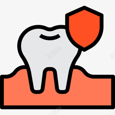 小牙齿牙齿牙齿35线形颜色图标图标
