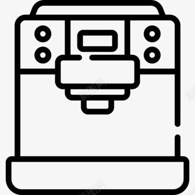 双十一电器咖啡机家用电器24线性图标图标