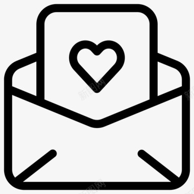情书电子邮件信封图标图标