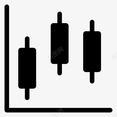 一整条蜡烛条分析图表图标图标