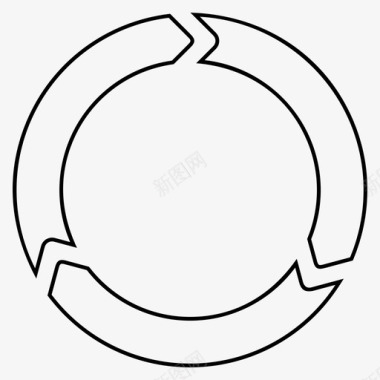 三个圆箭头圆箭头圆形图标图标