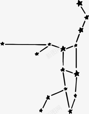 手绘保险箱图案星座图占星术手绘图标图标