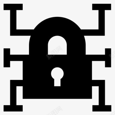 通用标志挂锁通用数据保护条例2填充图标图标