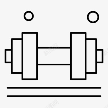 女性运动健身哑铃运动健身图标图标
