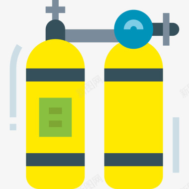 79换购氧气罐夏季79扁平图标图标