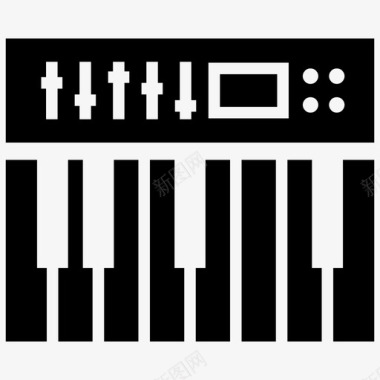 键盘合成器乐器电子乐器音乐键盘图标图标