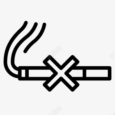 矢量信号图标禁止吸烟香烟信号图标图标