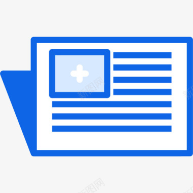报纸标志报纸新闻16蓝色图标图标