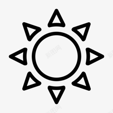 太阳星灯光图标图标