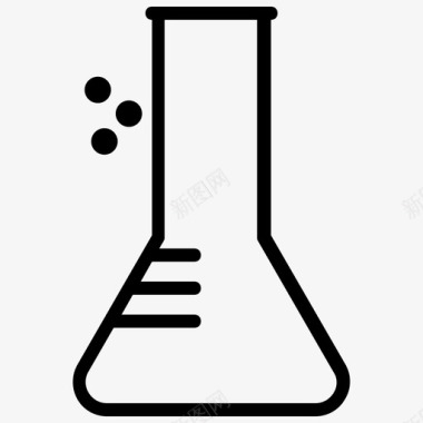 化学课堂锥形烧瓶瓶子化学图标图标