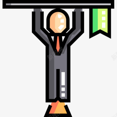 成功领导力23线条色彩图标图标