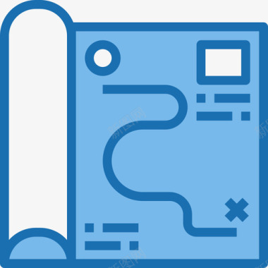 渐变蓝色地图地图地图8蓝色图标图标